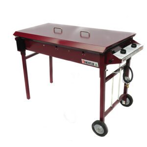 Heatlie 1150mm Claret Powder Coated Mobile BBQ With Lid [$2120 >> Call to Purchase]
