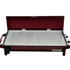 Heatlie 1150mm Claret Powder Coated Built In BBQ With Lid
