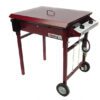 Heatlie 700mm Claret Powder Coated Mobile LPG BBQ With Lid