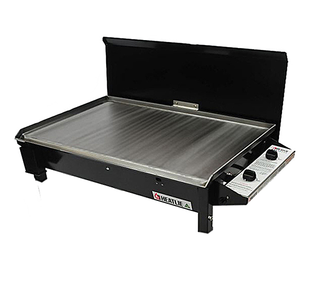 Heatlie_850_BLack_Built_In_BBQS_PLUS Heatlie 850mm Black Powder Coated Built In BBQ With Lid