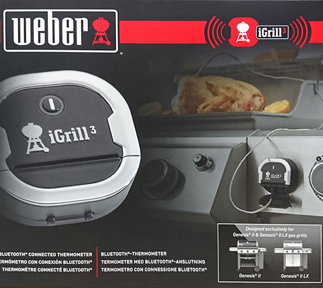 Weber iGrill 3 Bluetooth Connected Digital Smart Thermometer, Black