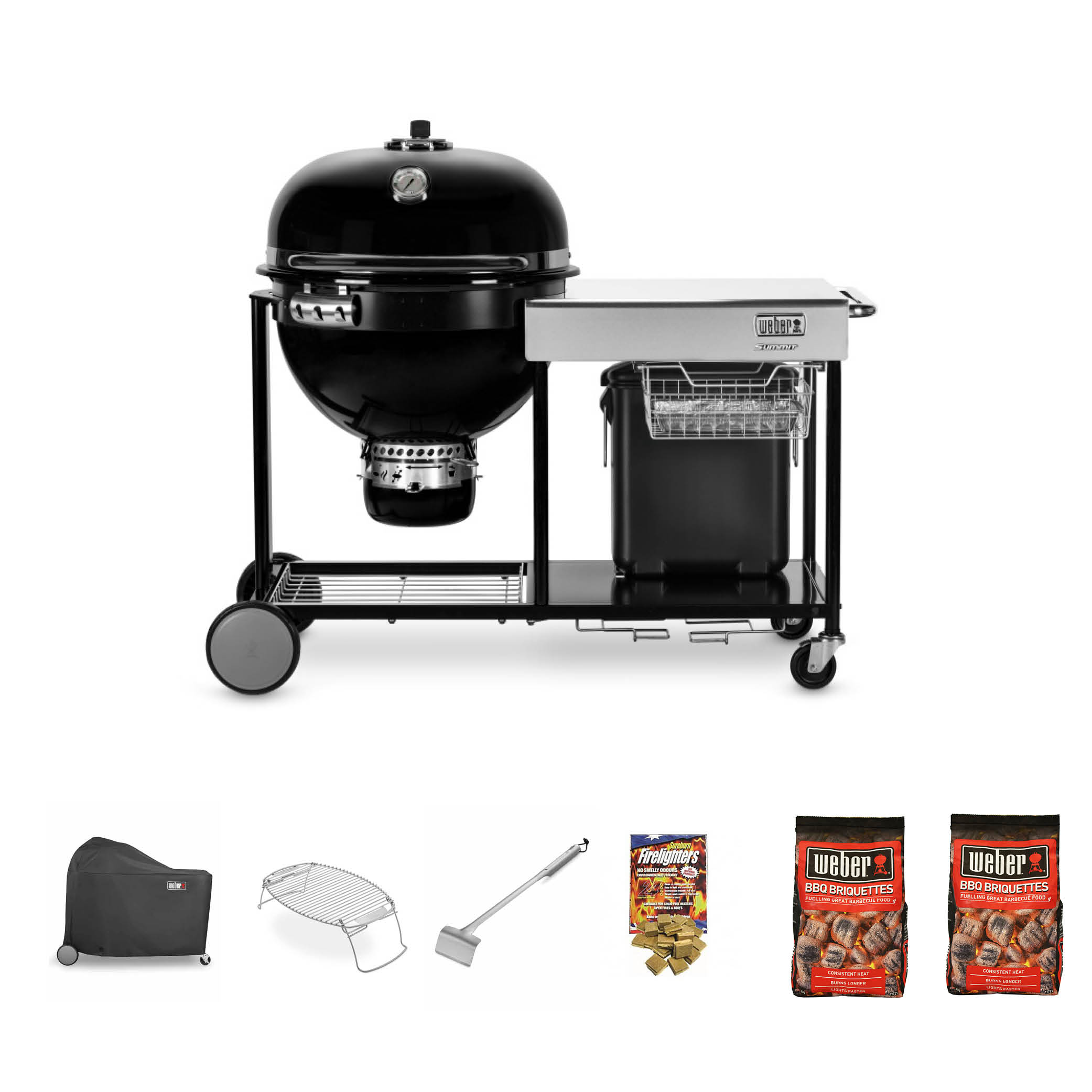 Weber Summit Charcoal Grill Centre BBQ Bundle BBQs Plus