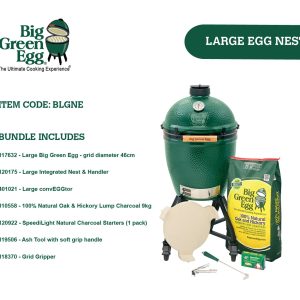 Big Green Egg Large BBQ-Large Integrated Nest Bundle [$2900 > Call to Purchase]