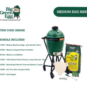 Big Green Egg Medium BBQ - Integrated Nest Bundle [$2400 > Call to Purchase]