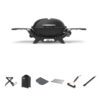 Weber Q2200N Midnight Black NG BBQ Bundle With Portable Cart [Store Pickup Only]
