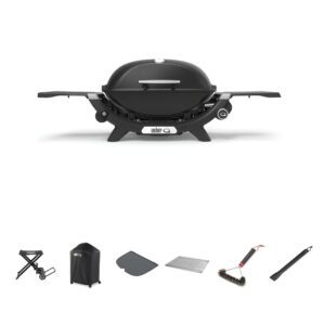 Weber Q2200N Midnight Black LP BBQ Bundle With Portable Cart [Call to Purchase > $900]