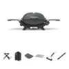 Weber Q2200N Charcoal Grey LPG BBQ Bundle With Portable Cart [Store Pickup Only]