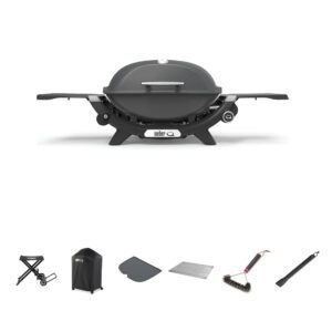 Weber Q2200N Charcoal Grey LP BBQ Bundle With Portable Cart [Call to Purchase > $900]