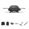 Weber Q2200N Charcoal Grey LPG BBQ Bundle With Premium Cart [Store Pickup Only]
