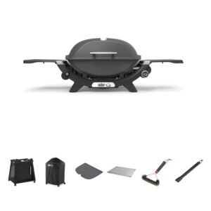 Weber Q2200N Charcoal Grey LP BBQ Bundle With Premium Cart [Call to Purchase > $960]
