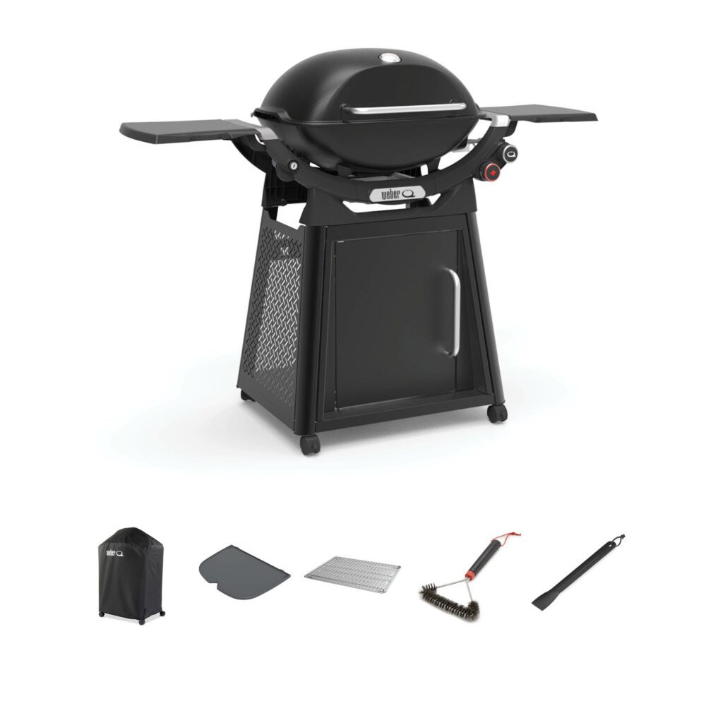 Weber Q3200N Midnight Black NG BBQ Bundle [Store Pickup Only]