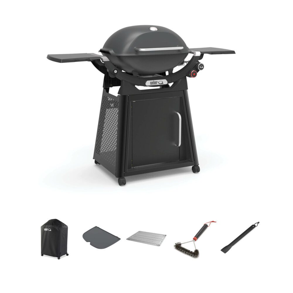 Weber Q3200N Charcoal Grey NG BBQ Bundle [Store Pickup Only]