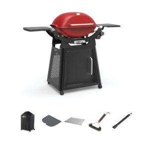 Weber Q3200N Flame Red NG BBQ Bundle [Store Pickup Only]