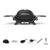 Weber Baby Q1200N Midnight Black LPG BBQ Camping Bundle [Store Pickup Only]