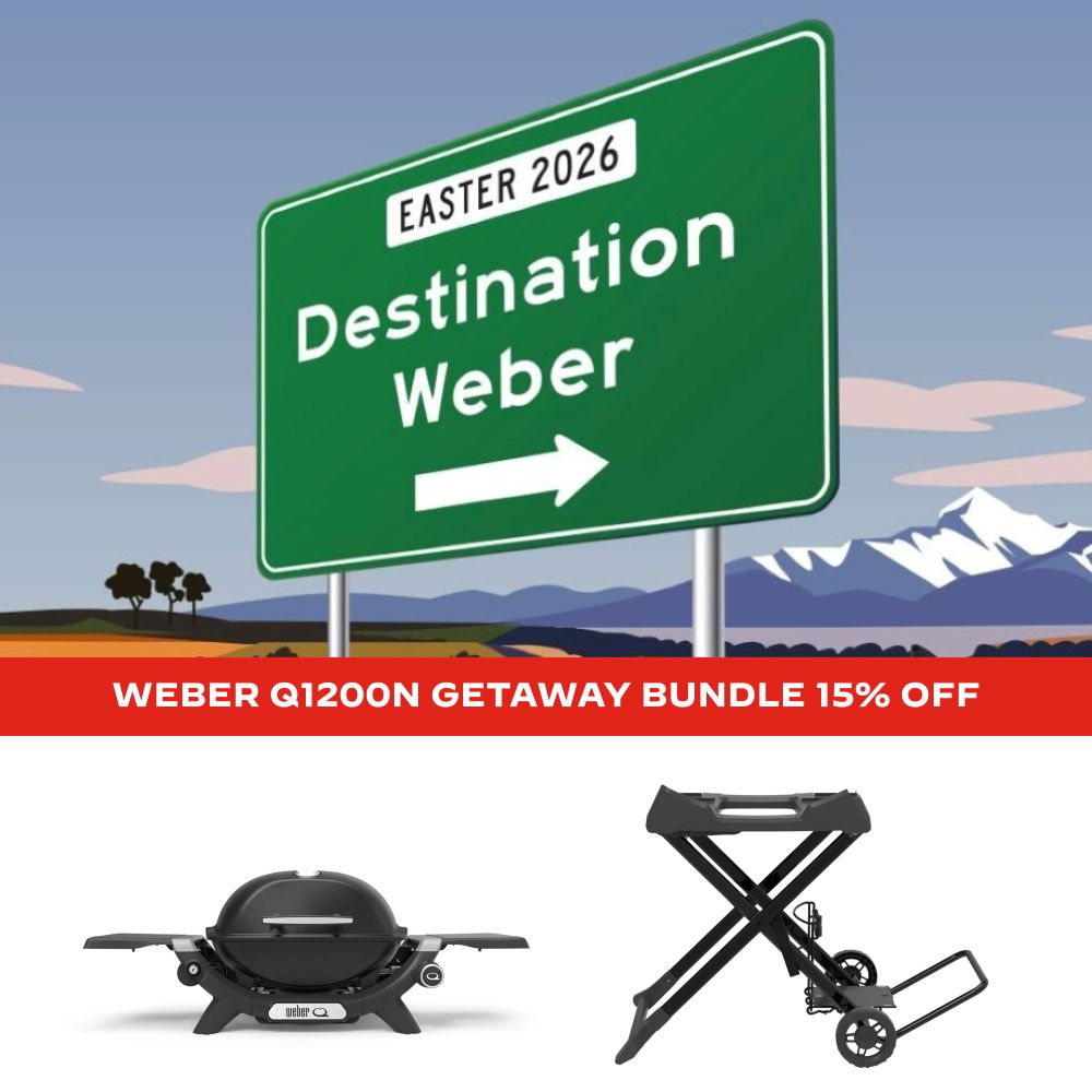 Weber Q1200N Black LPG BBQ Getaway Bundle [Limited Time Only]