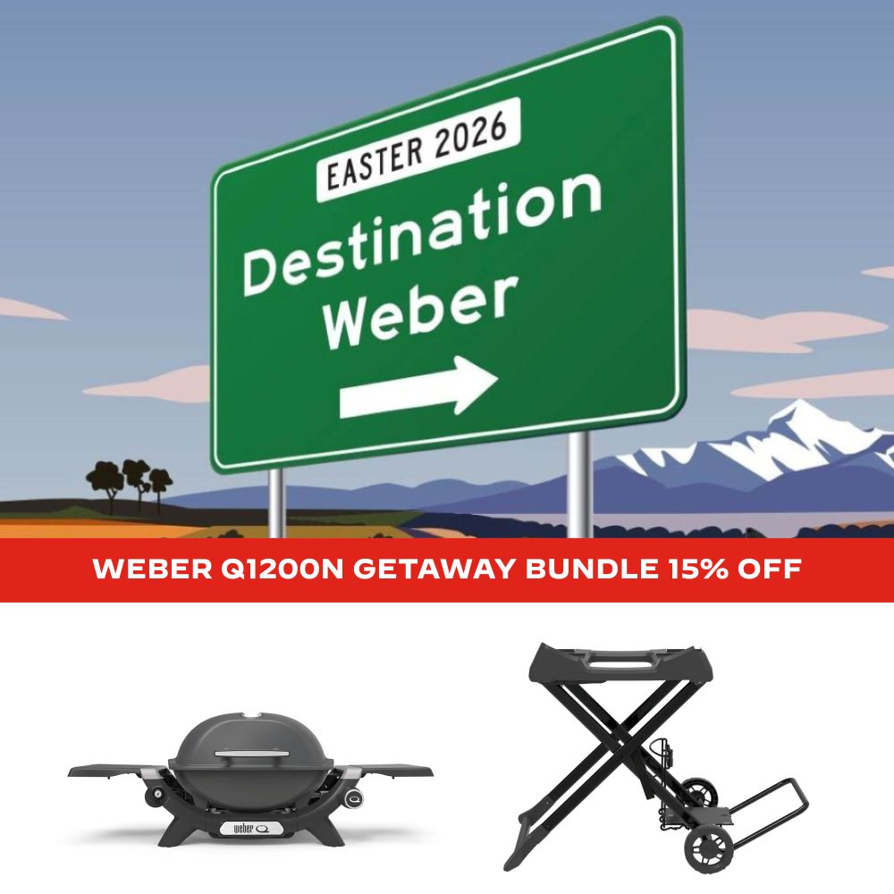 Weber Q1200N Charcoal Grey LPG BBQ Getaway Bundle [Limited Time Only]
