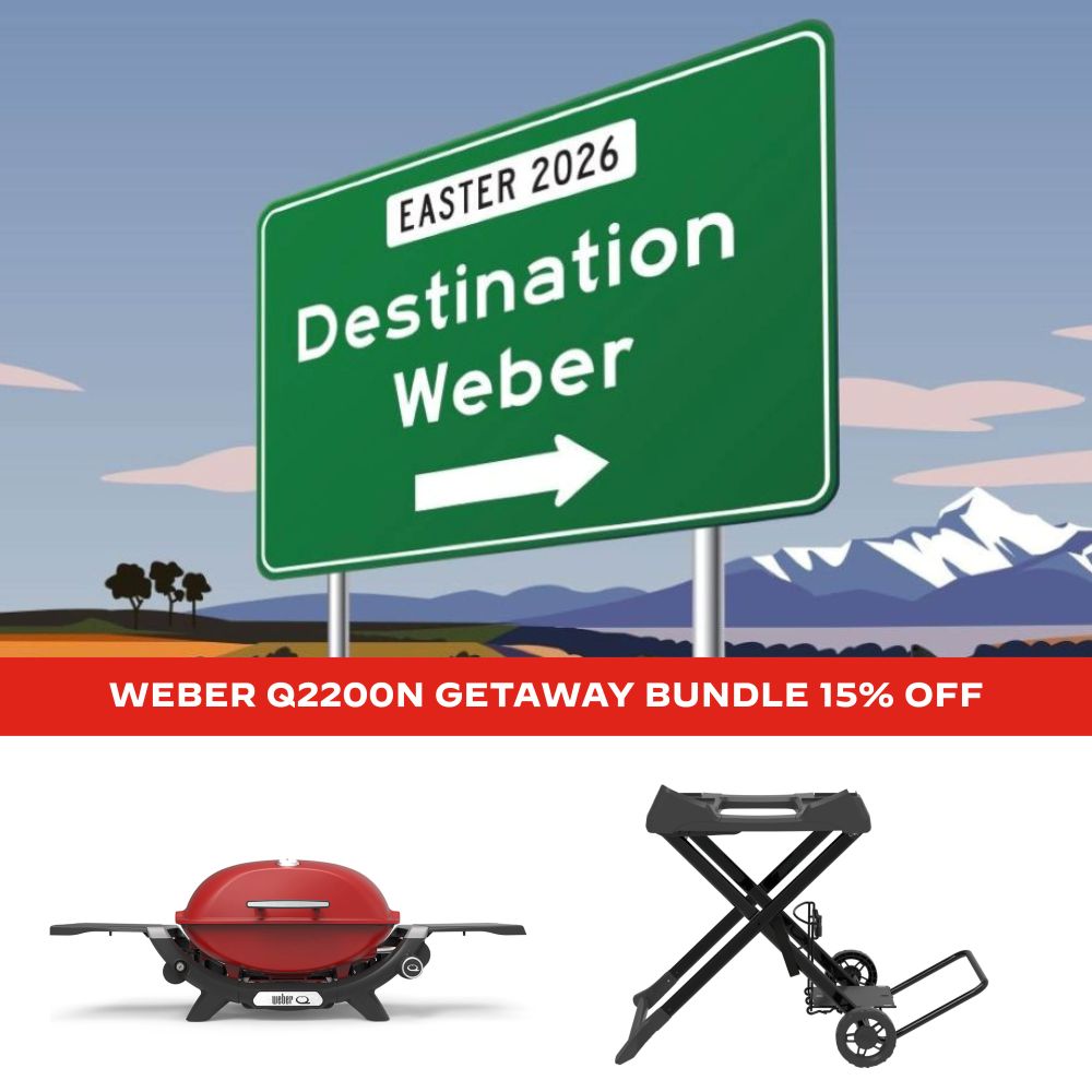 Weber Q2200N Red LPG BBQ Getaway Bundle [Limited Time Only]